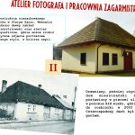 Plansza z opisem i fotografią atelier Miasteczka Galicyjskiego.